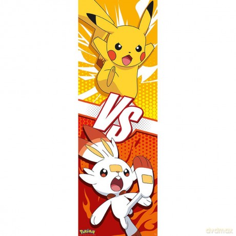 POKEMON - Plakat na drzwi - Pikachu and Scorbunny (53x158)