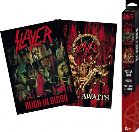 SLAYER - Set 2 Chibi Plakats - Reign in Blood/Hell Awaits (52x38)