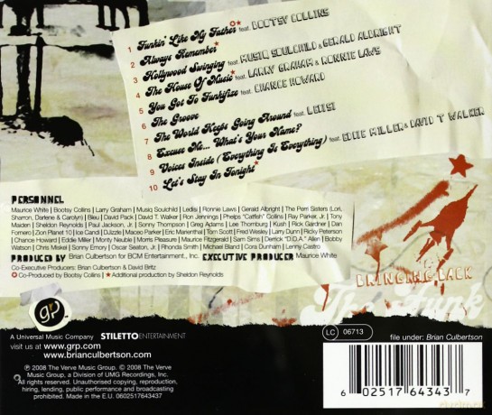 Culbertson Brian: Bringing Back The Funk [CD]