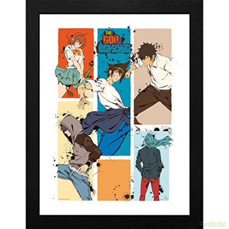 THE GOD OF HIGH SCHOOL - Framed print Color Blocks (30x40)