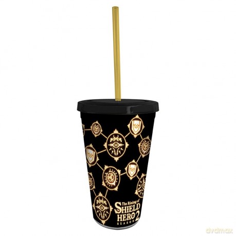 THE SHIELD HERO - Tumbler with straw - 470ml - Symbols