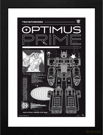 TRANSFORMERS - Framed print Optimus Schematic (30x40)