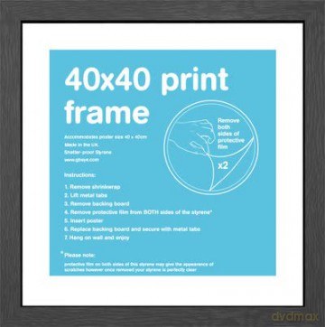 GBEYE - MDF Black Frame - 40 x 40 cm