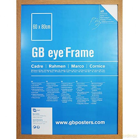 GBEYE - MDF Oak Frame - 60 x 80 cm