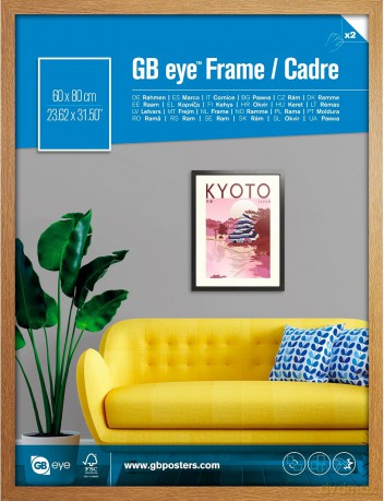 GBEYE - MDF Oak Frame - 60 x 80 cm