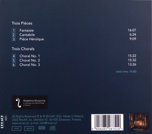 Jarosław Tarnawski: Franck: Organ Works: Cavaillé-Coll Organ, Saint-François-de-Sales, Lyon [CD]