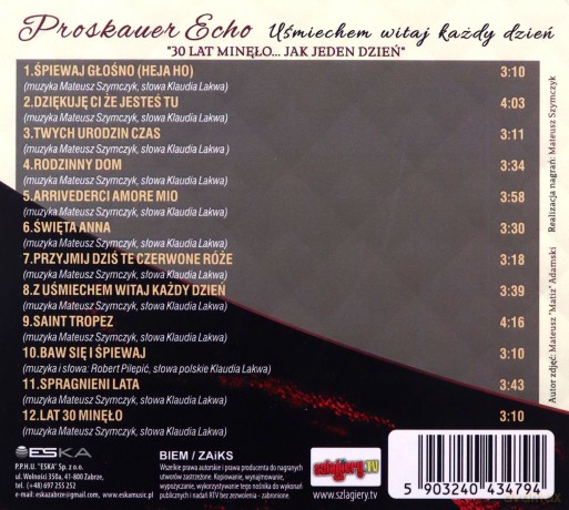 Proskauer Echo: Uśmiechem witaj każdy dzień [CD]