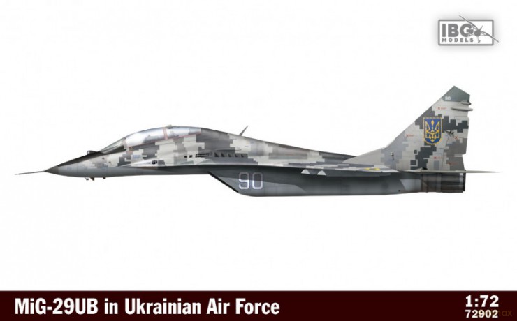 Model plastikowy Mig-29UB w Siłach Powietrznych Ukrainy 1/72