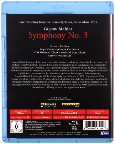 Mahler: Sinfonie Nr. 3 [Blu-Ray]