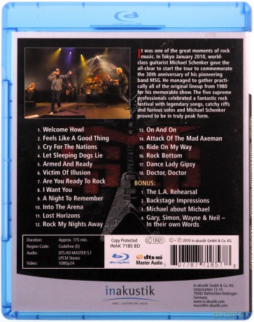 Michael Schenker:- Live In Tokyo - The 30th Anniversary Concert [Blu-Ray]