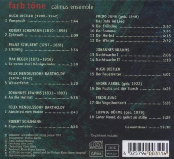 Calmus Ensemble: Farb Tone [CD]