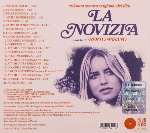 La Novizia soundtrack (Berto Pisano) [CD]