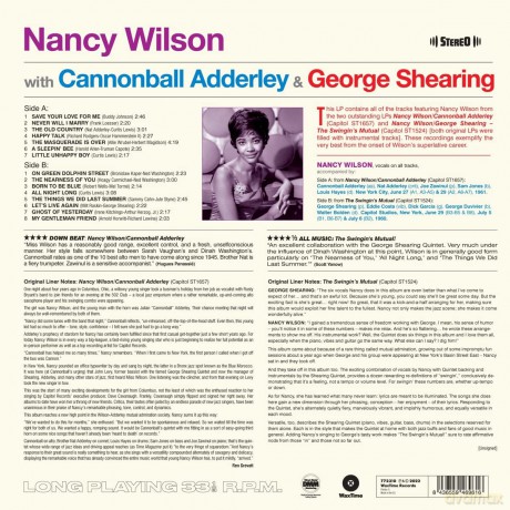 Nancy Wilson: Nancy Wilson W/ Cannonball Adderley & George Shearing (Limited) [Winyl]