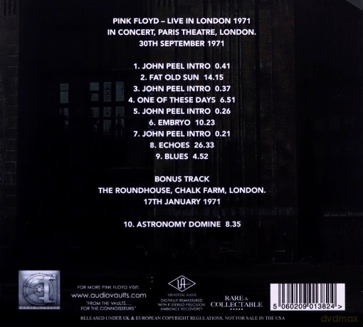Pink Floyd: One Of These Days - Live In London 1971 [CD]
