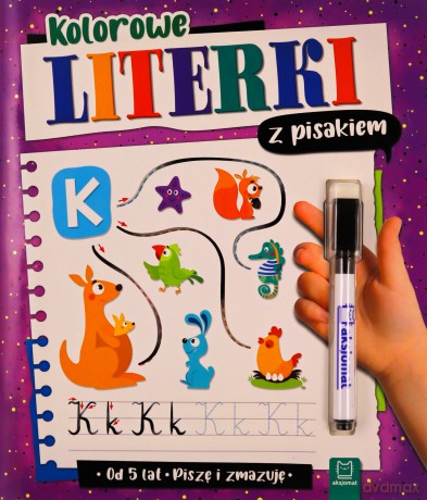 Kolorowe literki z pisakiem. Piszę i zmazuję - Agata Kaczyńska [KSIĄŻKA]