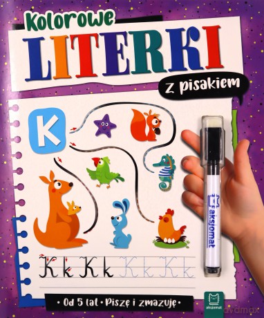 Kolorowe literki z pisakiem. Piszę i zmazuję - Agata Kaczyńska [KSIĄŻKA]