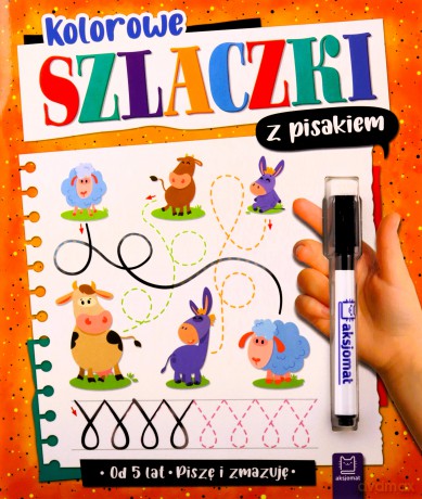 Kolorowe szlaczki z pisakiem. Piszę i zmazuję - Anna Podgórska [KSIĄŻKA]