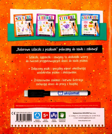 Kolorowe szlaczki z pisakiem. Piszę i zmazuję - Anna Podgórska [KSIĄŻKA]