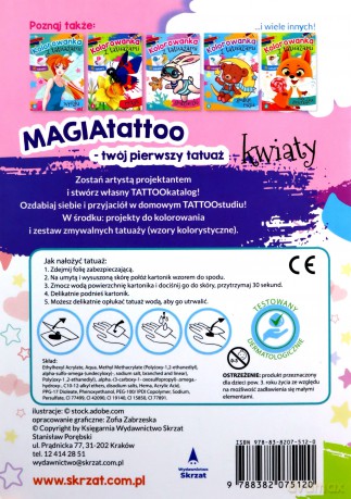 Kwiaty. Kolorowanka z tatuażami - Opracowanie zbiorowe [KSIĄŻKA]