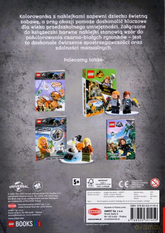 LEGO jurassic world Kolorowanka z naklejkami NA-6204 - Opracowanie zbiorowe [KSIĄŻKA]