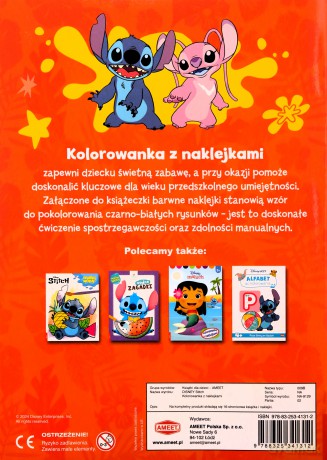 Stitch Kolorowanka z naklejkami NA-9129 - Opracowanie zbiorowe [KSIĄŻKA]