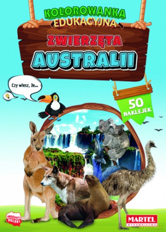 Zwierzęta Australii. Kolorowanka z naklejkami - Hubert Włodarczyk [KSIĄŻKA]