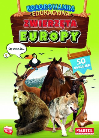 Zwierzęta Europy. Kolorowanka z naklejkami - Hubert Włodarczyk [KSIĄŻKA]