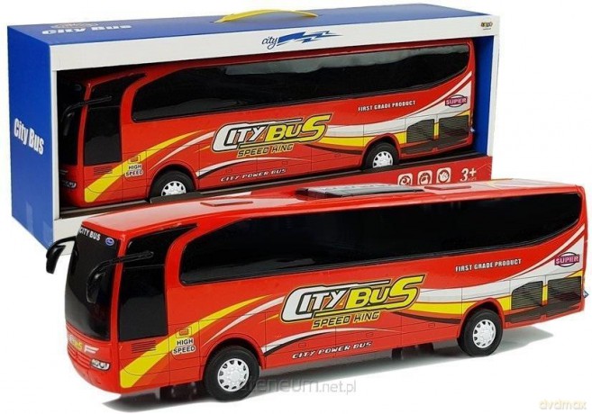 Autobus miejski czerwony 54 cm