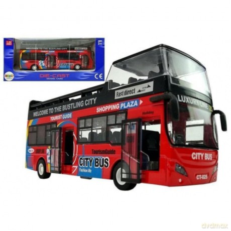 Autobus piętrowy 1:32 czerowny