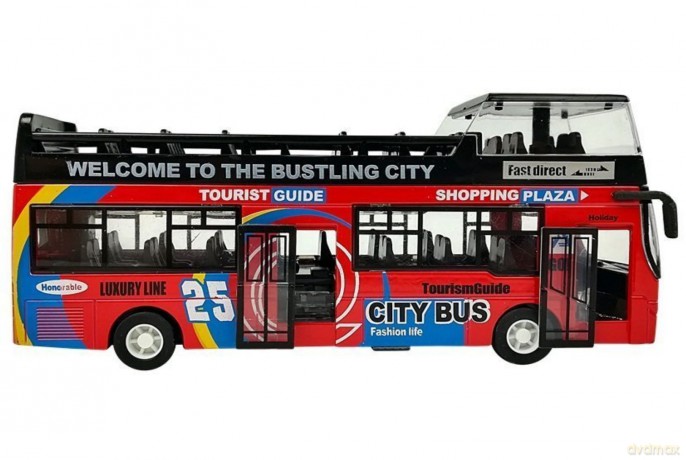 Autobus piętrowy 1:32 czerowny