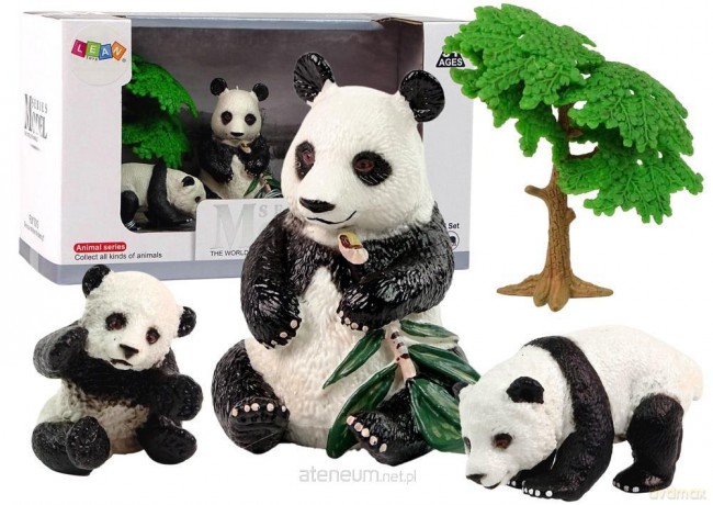 Figurka panda jedząca z młodymi [FIGURKA]