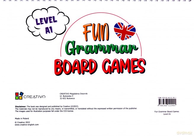 Karty językowe Angielski  Fun Grammar Board Games Level A1 [GRA]