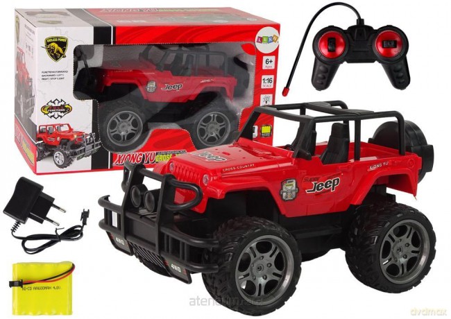 Jeep Cross- Country zdalnie sterowany czerwony