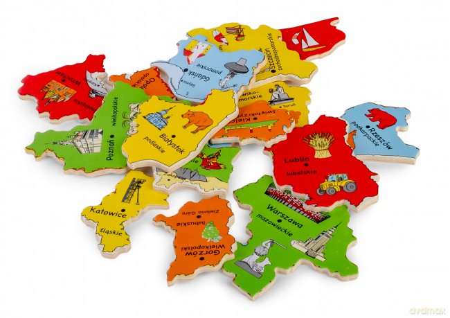 Mapa Polski puzzle [PUZZLE]