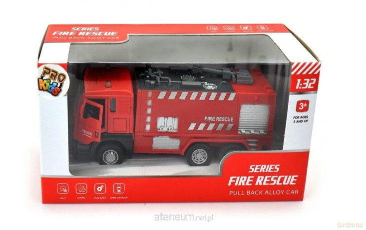 Pojazd metalowy - wóz strażacki 15 cm