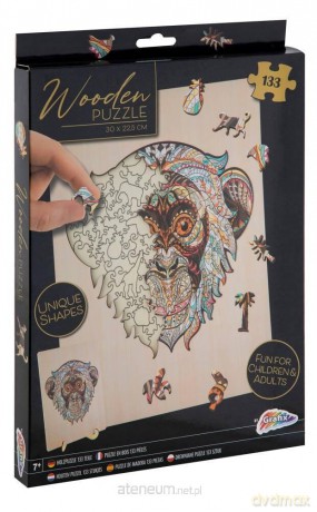 Drewniane 132 Unikalne Kształty Małpka [PUZZLE]