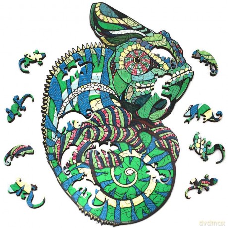 Drewniane 2D Kameleon [PUZZLE]