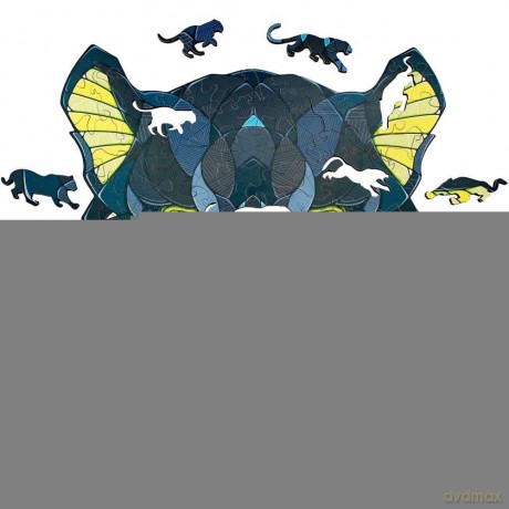 Drewniane 2D Układanka Pantera [PUZZLE]