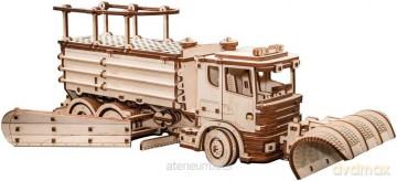 Drewniane 3D Ciężarówka do śniegu [PUZZLE]