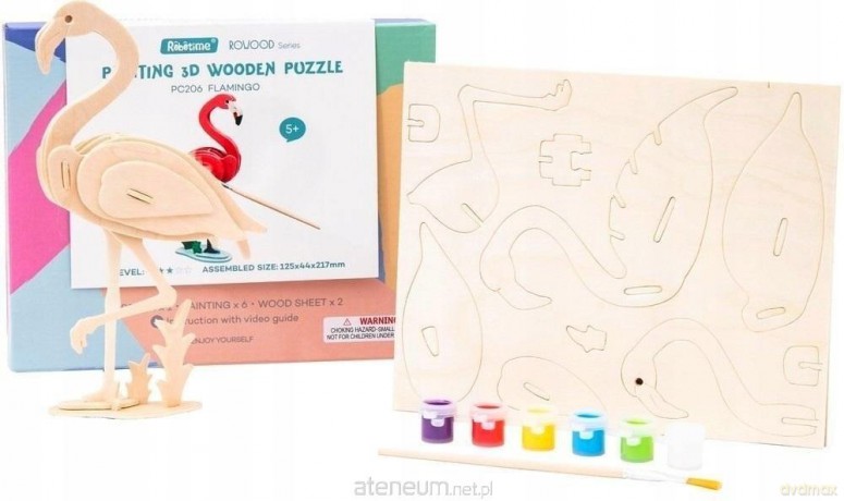 Drewniane 3D Do Malowania Flaming [PUZZLE]