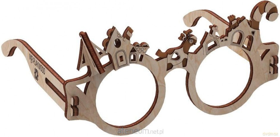 Drewniane 3D Okulary Domki [PUZZLE]