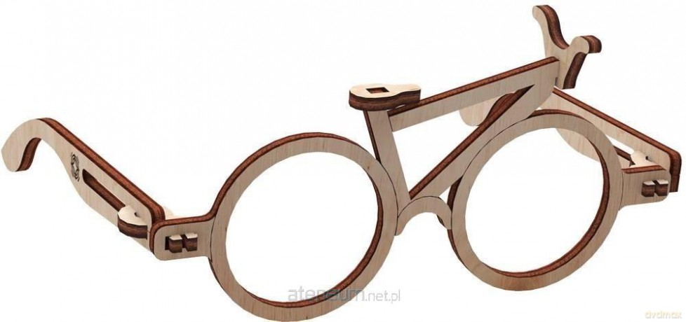 Drewniane 3D Okulary Rower [PUZZLE]