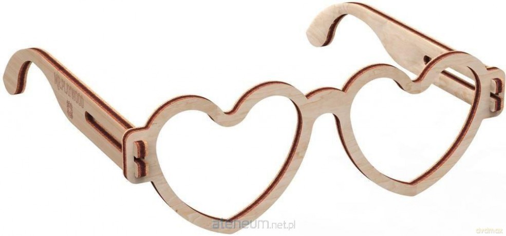 Drewniane 3D Okulary Serce [PUZZLE]