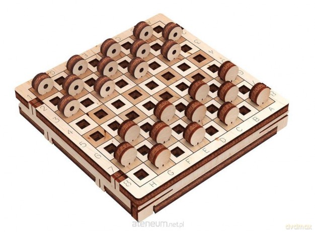 Drewniane 3D Warcaby [PUZZLE]