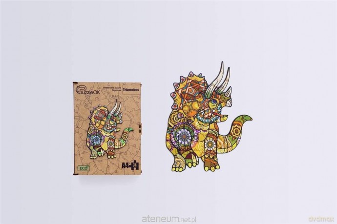 Drewniane eko 74 Triceratops A4 [PUZZLE]