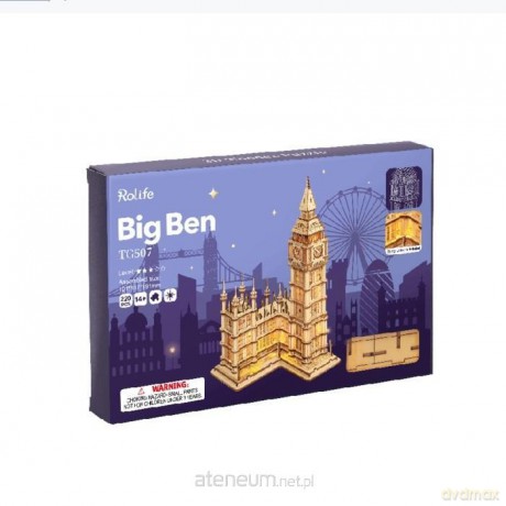 Drewniane Model 3D - LED Big Ben [PUZZLE]