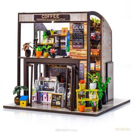 Składany Drewniany Model LED Corner Coffe House