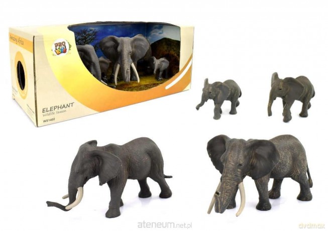 Świat zwierząt safari - rodzina słoni [FIGURKA]