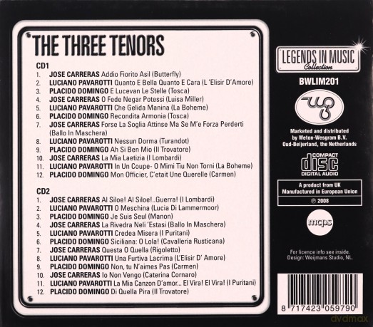 The Three Tenors Legends In Music Collection - [CD]