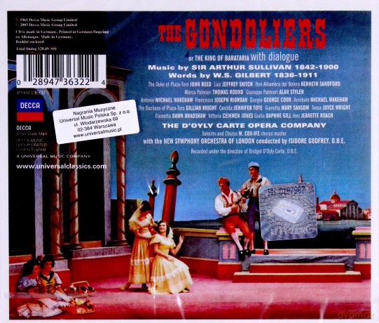 D`Oyly Carte Opera Company: Gondoliers [2CD]